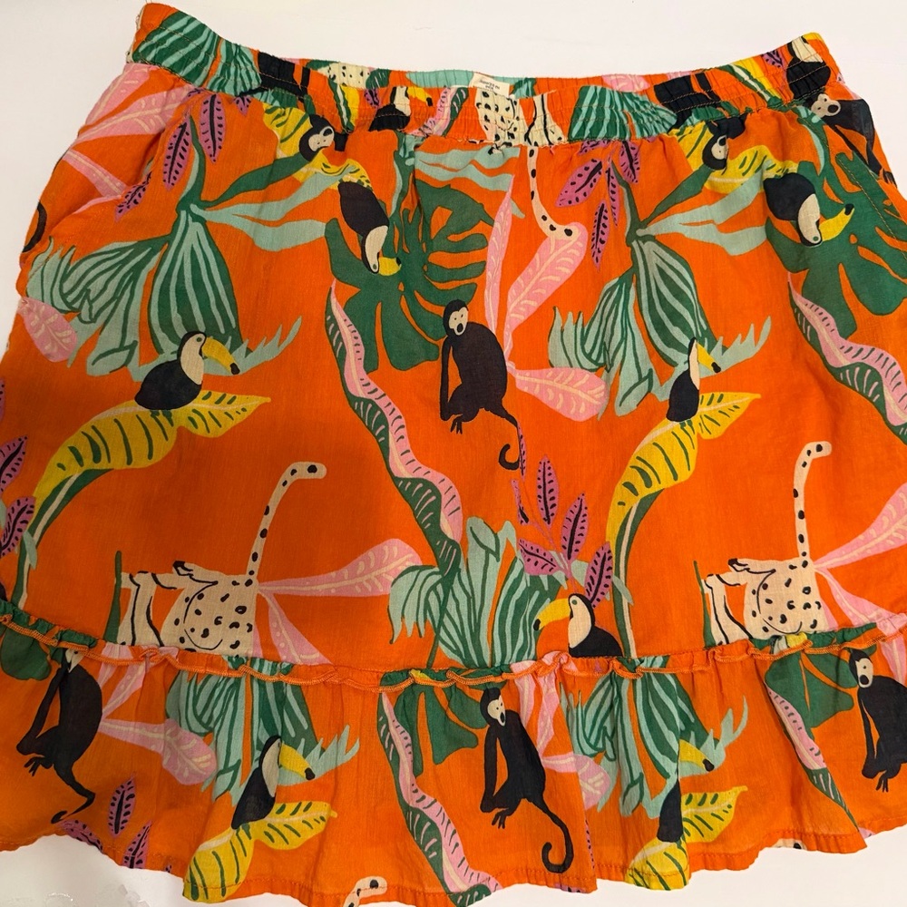 Christian Siriano jungle print mini skirt